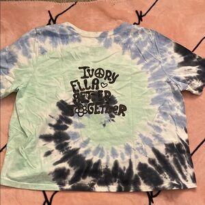 Ivory Ella Tie-Dye Short Sleeve Tee - Blue and White